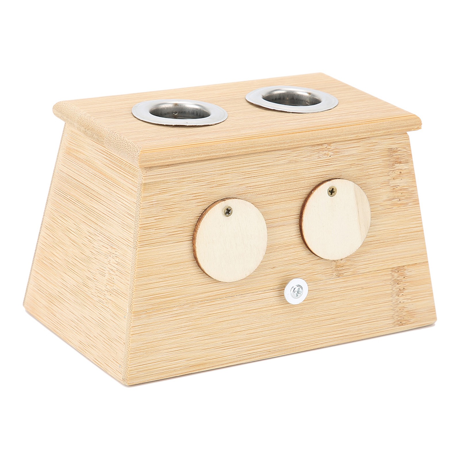 2 Holes Bamboo Moxa Moxibustion Box Moxa Roller Stick Holder Moxibustion Tool