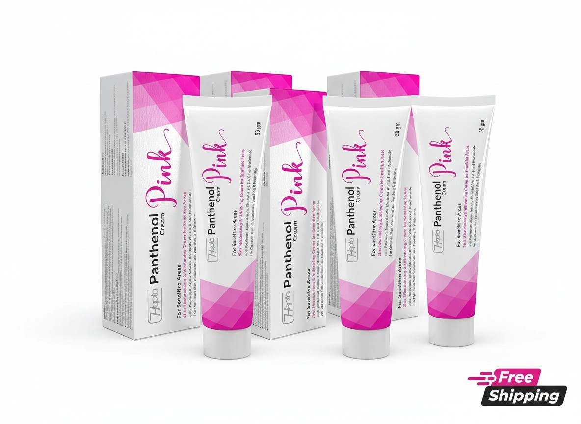 Hepta Panthenol Pink Cream 50g Pack of 6 Total 300g Skin Conditioning Lotion