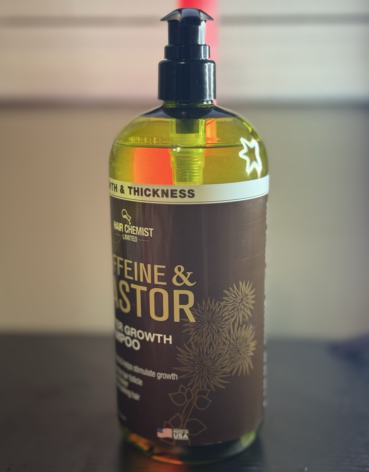 Hair Chemist Caffeine & Castor Faster Growth Shampoo, Thickening