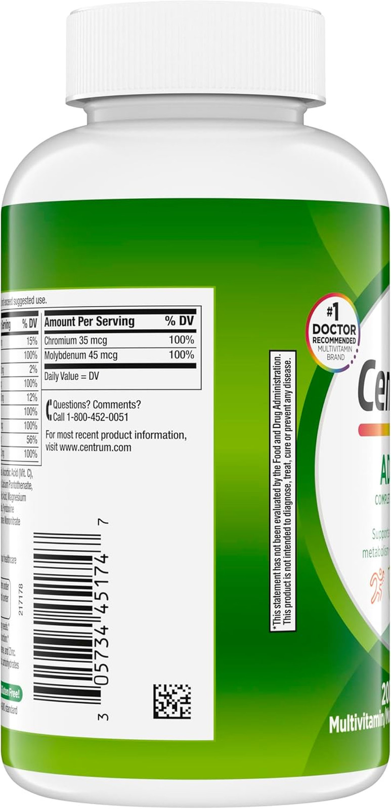 Centrum Adult Multivitamin/Multimineral Supplement with Antioxidants – 200 Count
