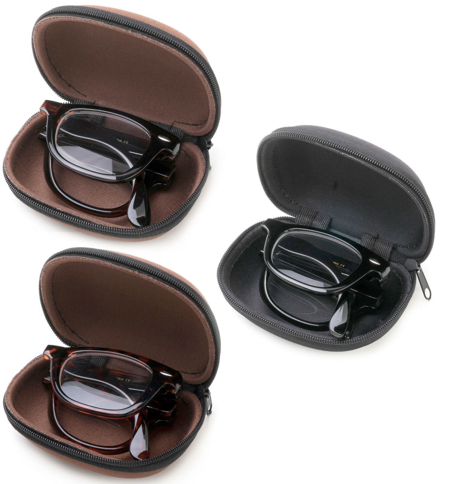 Compact Reading Glasses Foldable with Carry Case Classic Folding Reader Retro