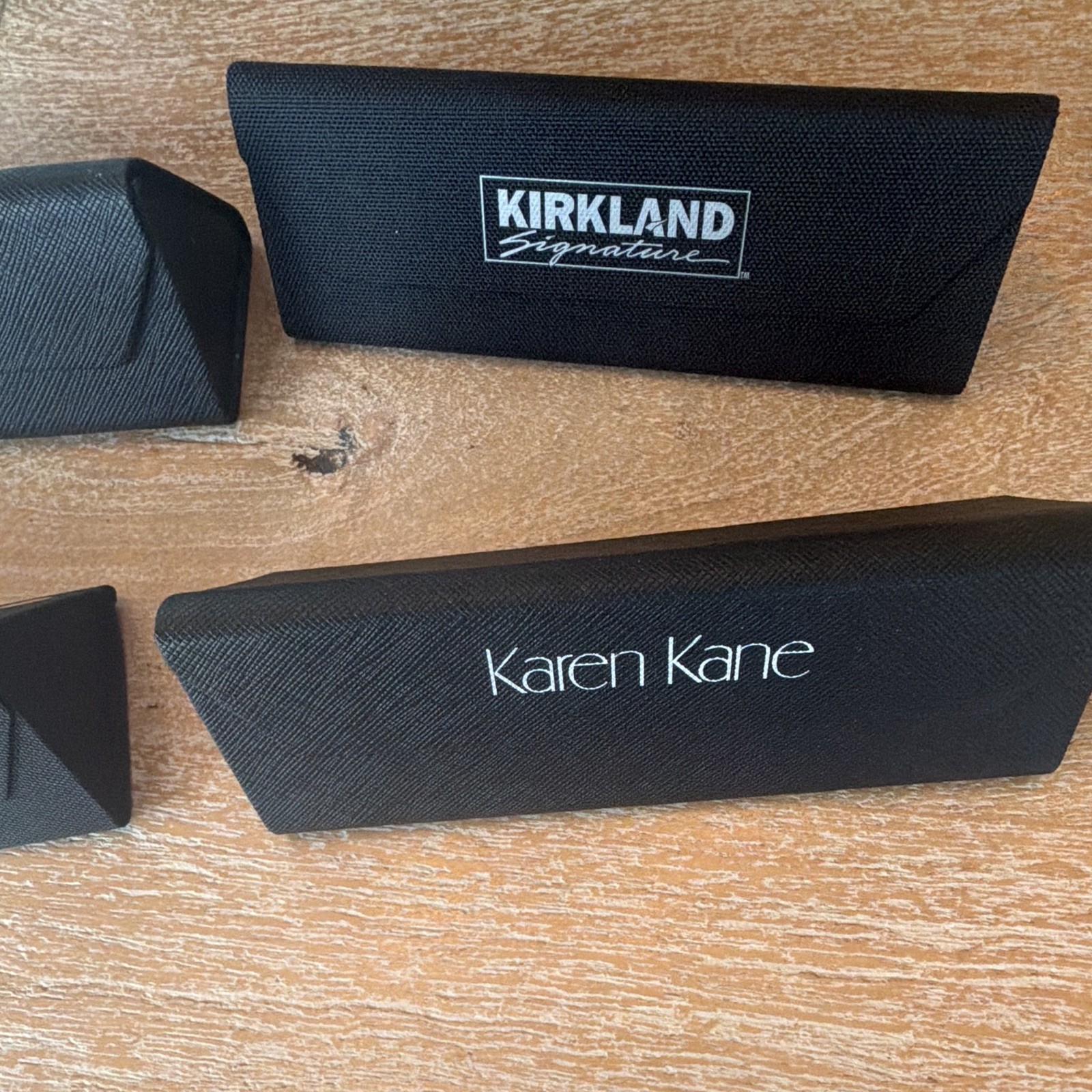 Kirkland Signature & Karen Kane Black & Clamshell Hard Eyeglass Cases Lot