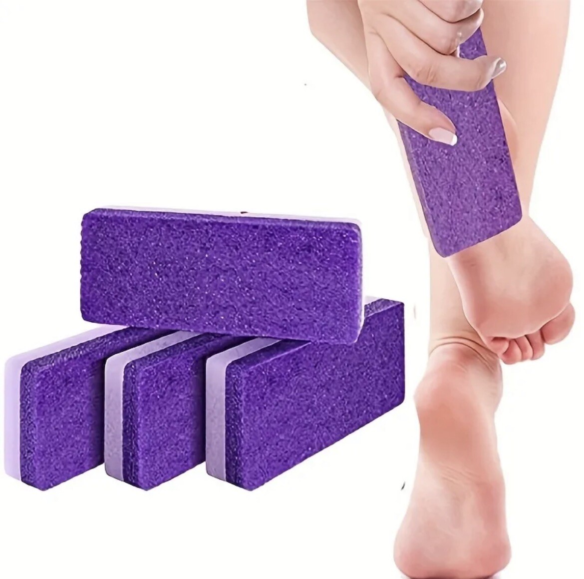 4 PCS Foot Pumice Stone for Feet Hard Skin Callus Remover and Scrubber, Pedicure