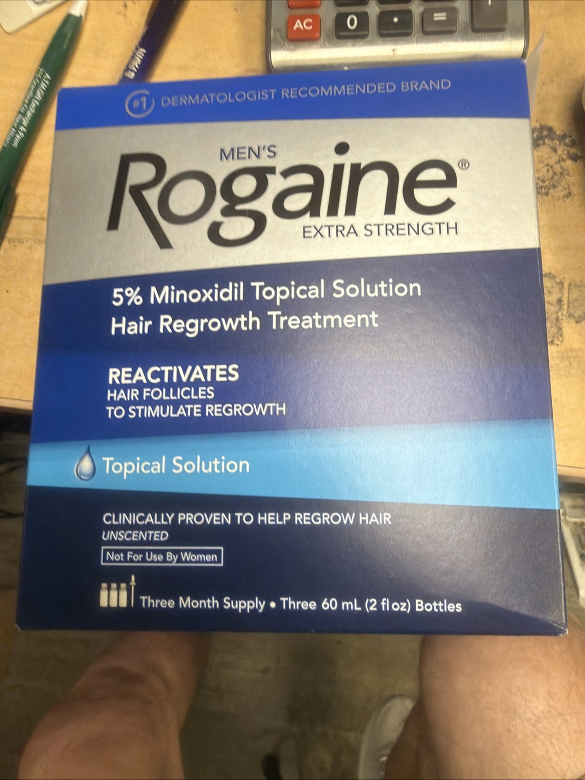 ✳️🔥 Men’s Rogaine Extra Strength 5% Minoxidil Topical Solution, 3-Month✳️🔥🔥