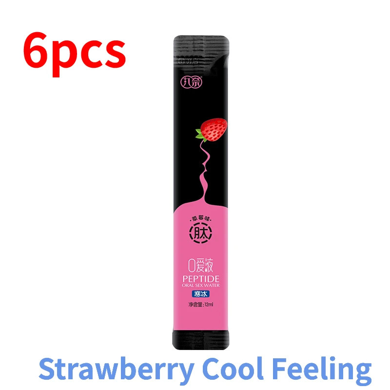 6Pcs Oral Sex Water Liquid Edible Lubricant Strawberry Peach Flavor Ice Fire Lub