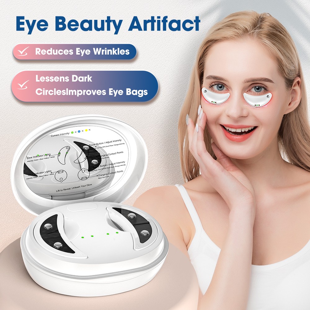 Red Light Under Eye Therapy Massager Microcurrent Eye Care Dark Circles Removal