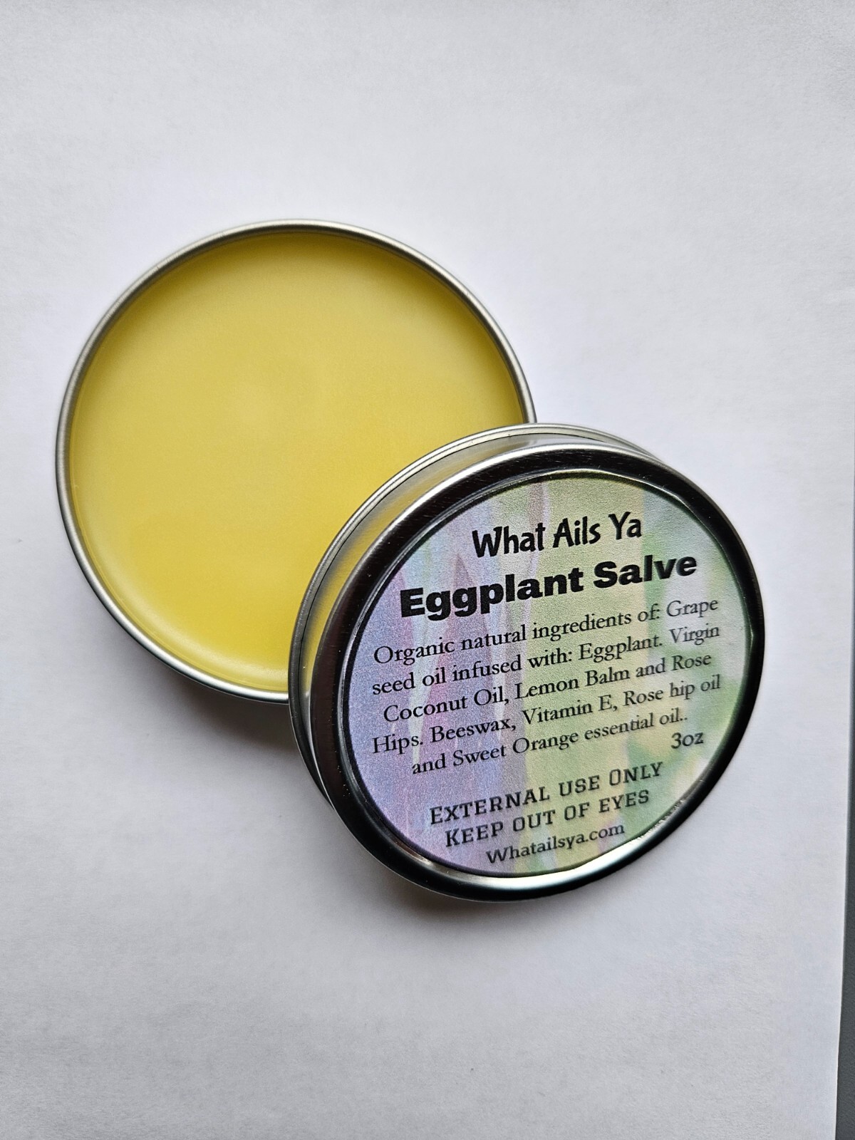 Eggplant Salve -3 oz – All natural Ingredients – What Ails Ya Active