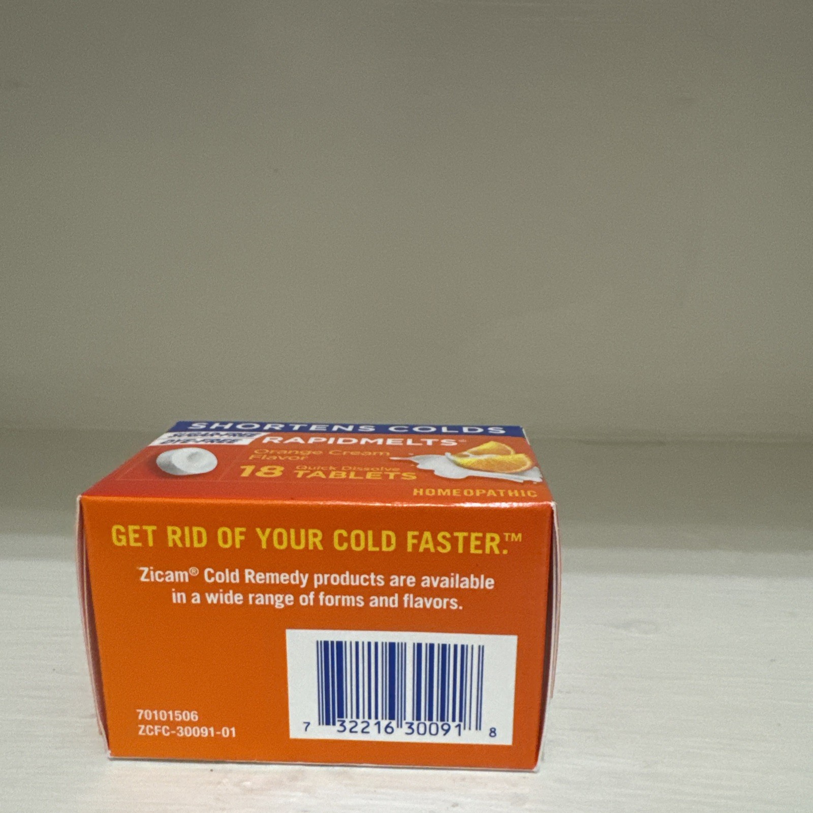 Zicam Ultra Cold Remedy Zinc Rapidmelts, Orange Cream 18 Count (Pack of 1)