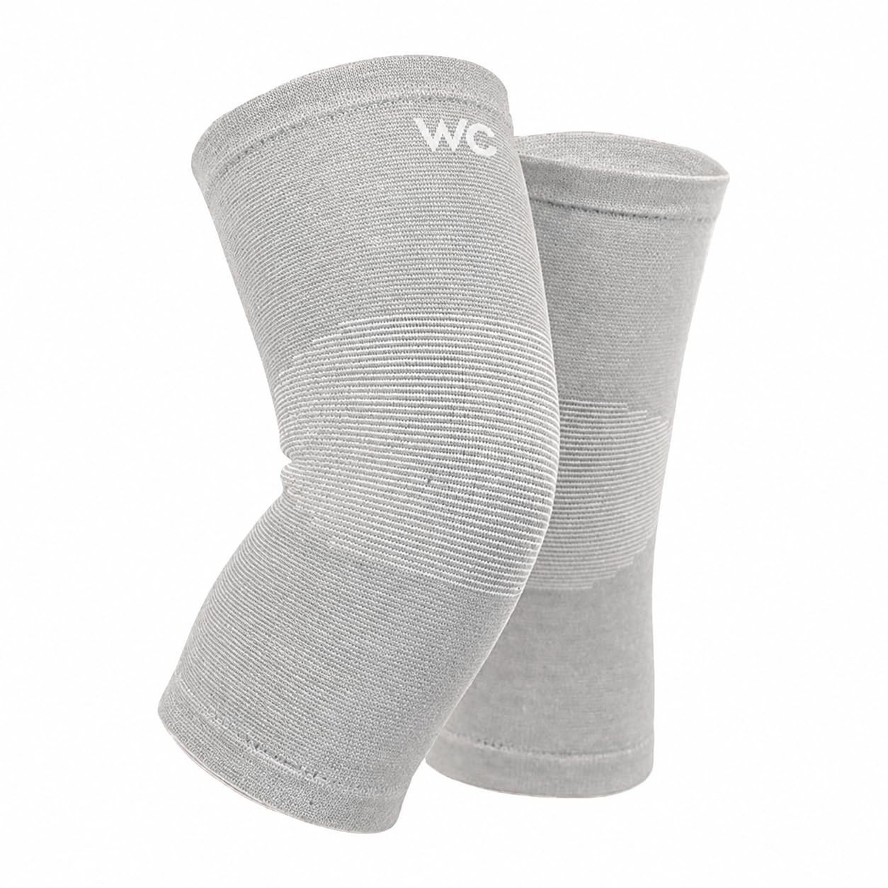 Bamboo Compression Knee Sleeves for Men & Women – Sports Support Pair M
