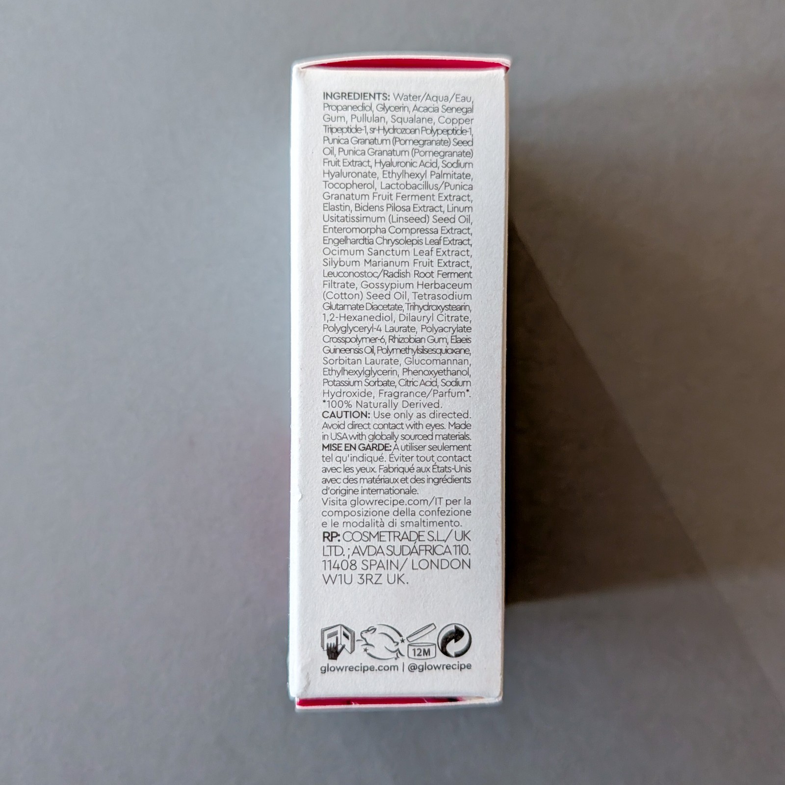 Glow Recipe Pomegranate Peptide Firming Serum – Full Size 1oz/30ml