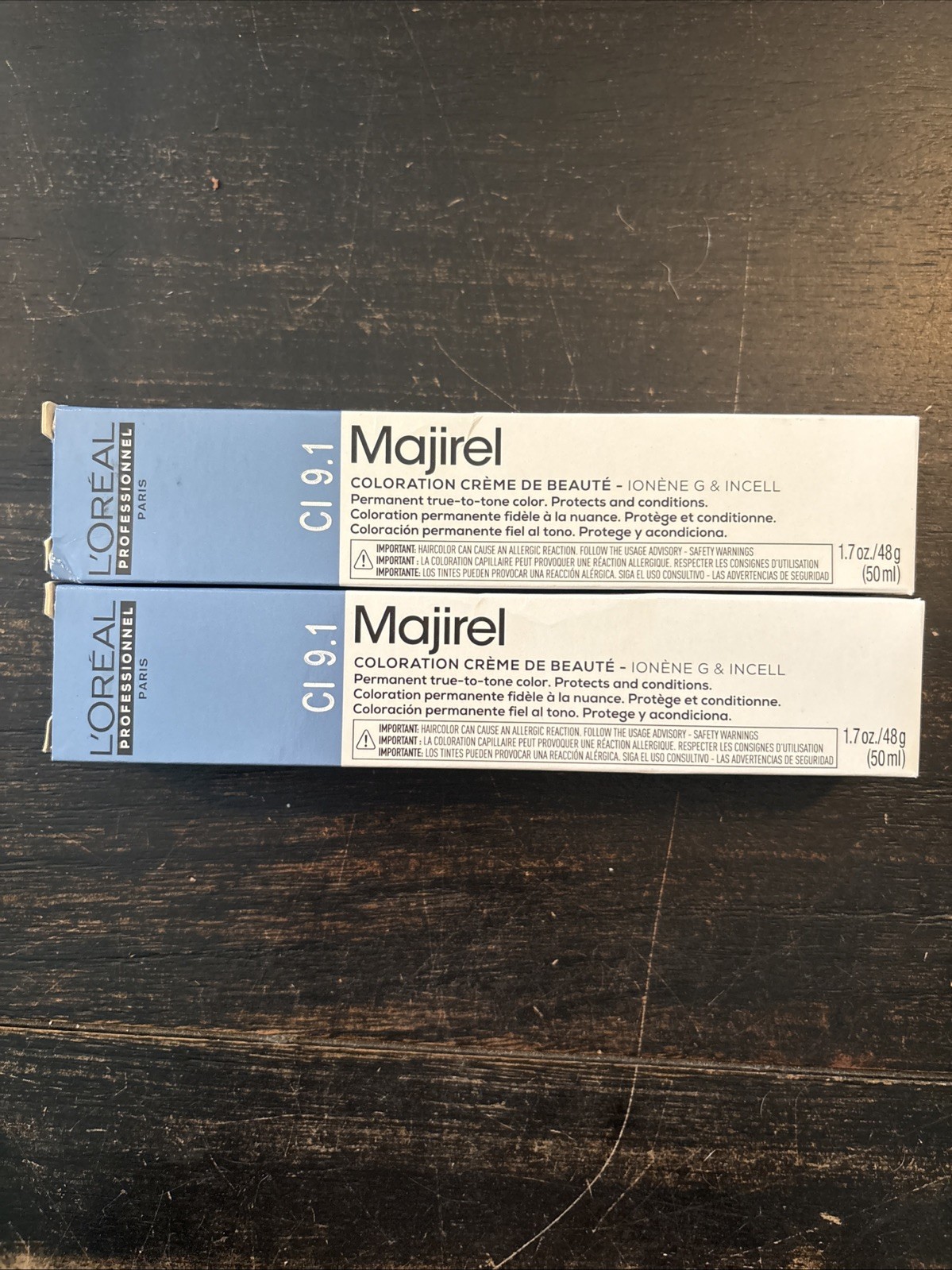 Loreal MAJIREL COOL INFORCED Permanent Hair Color – 9.1 9B~ 1.7 fl. oz. – x2
