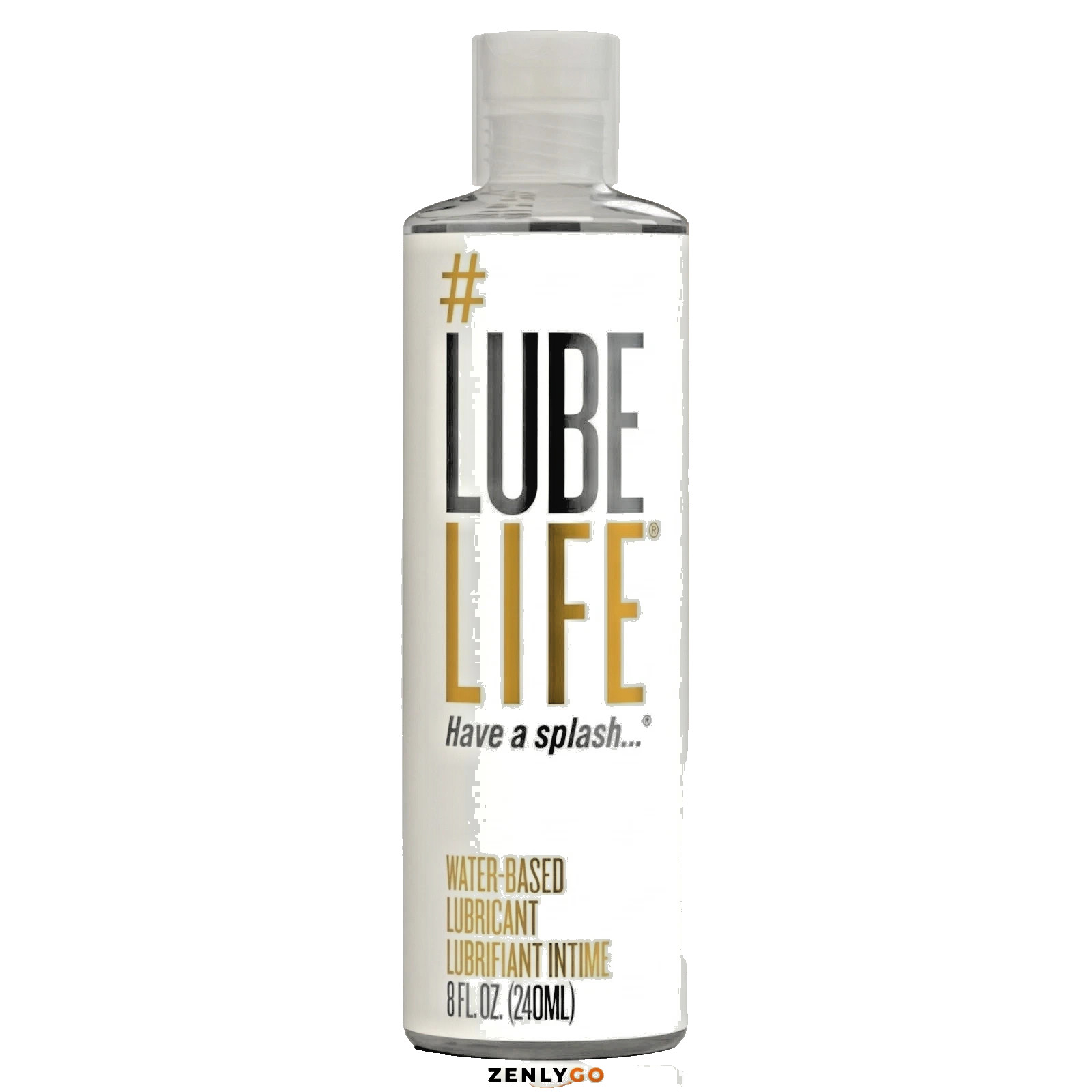 LubeLife Water Based Personal Lubricant 8oz Toy Safe Non Staining Travel