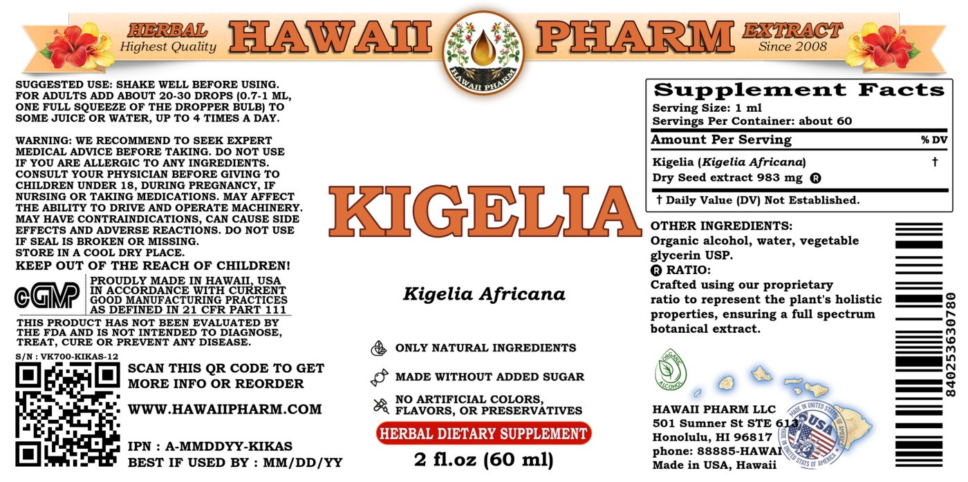 Kigelia (Kigelia Africana) Tincture, Dried Seed Liquid Extract
