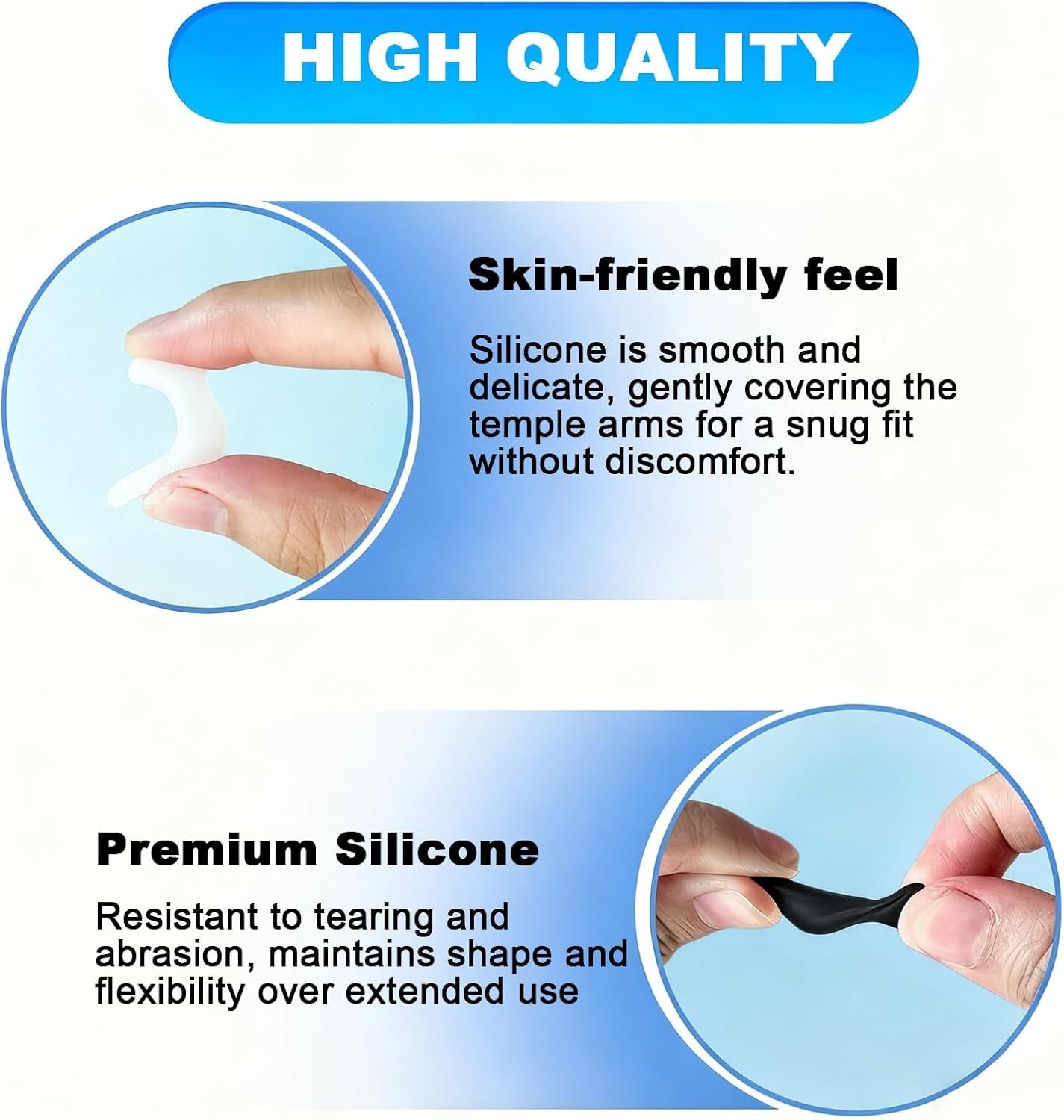 Soft & Durable Anti-Slip Eyeglasses Ear Grips – 12 Silicone Hooks for All Ages
