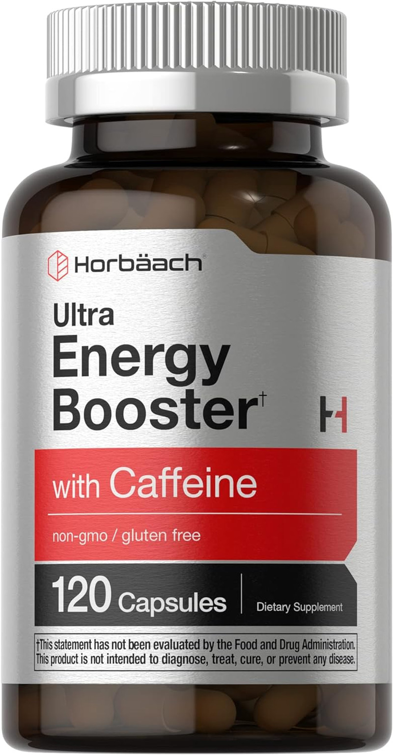 Ultra Energy Booster with Caffeine & Vitamin B12 Non-GMO Gluten Free by Horbaach