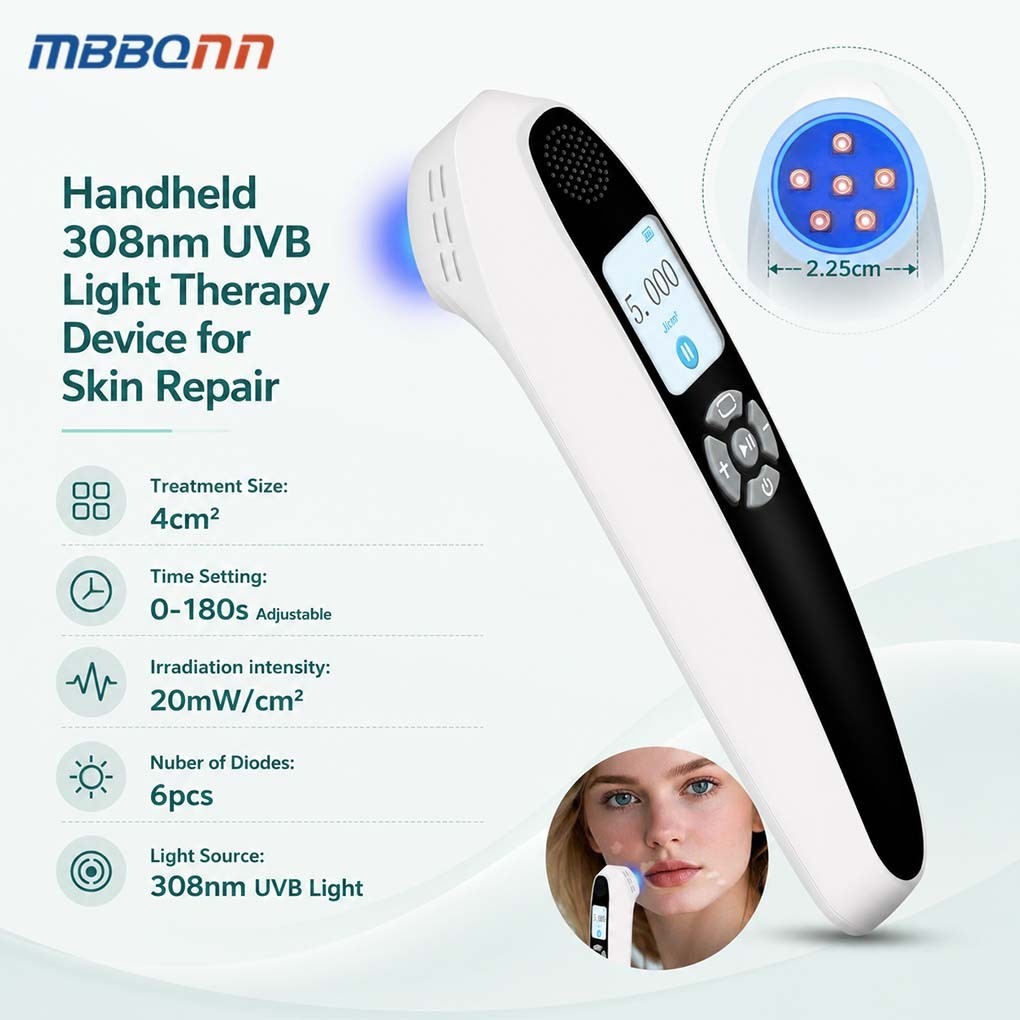 Precision 308nm UVB Light Therapy for Face Skin Clarity and Even Complexion Home