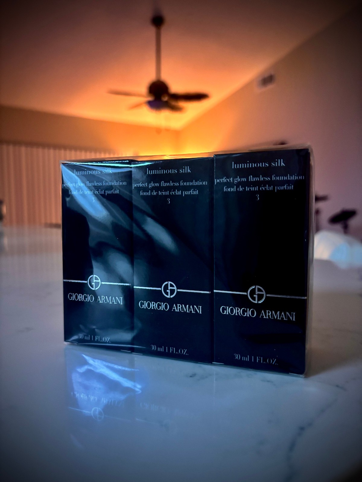 Giorgio Armani Luminous Silk Foundation Shade 3 – Lot of 3 – New Sealed, 30 ml