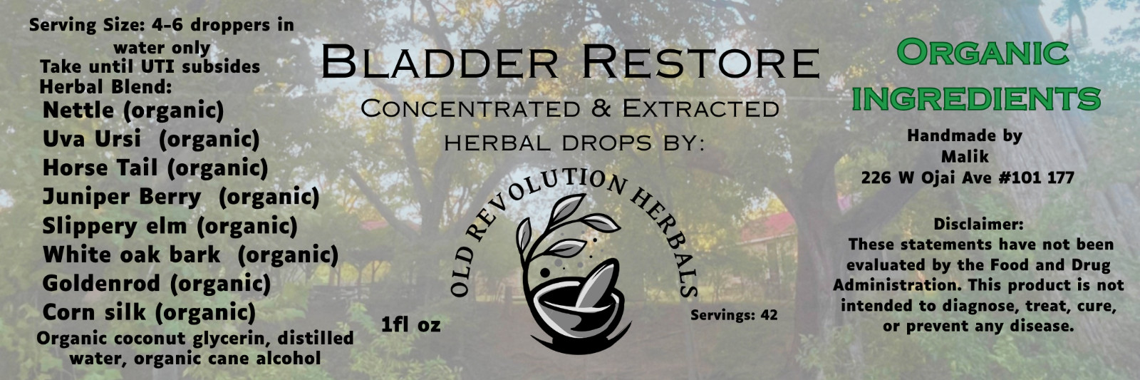 UTI BEGONE | Organic Herbalist Formula | Urinary Tract & Bladder Support Drops