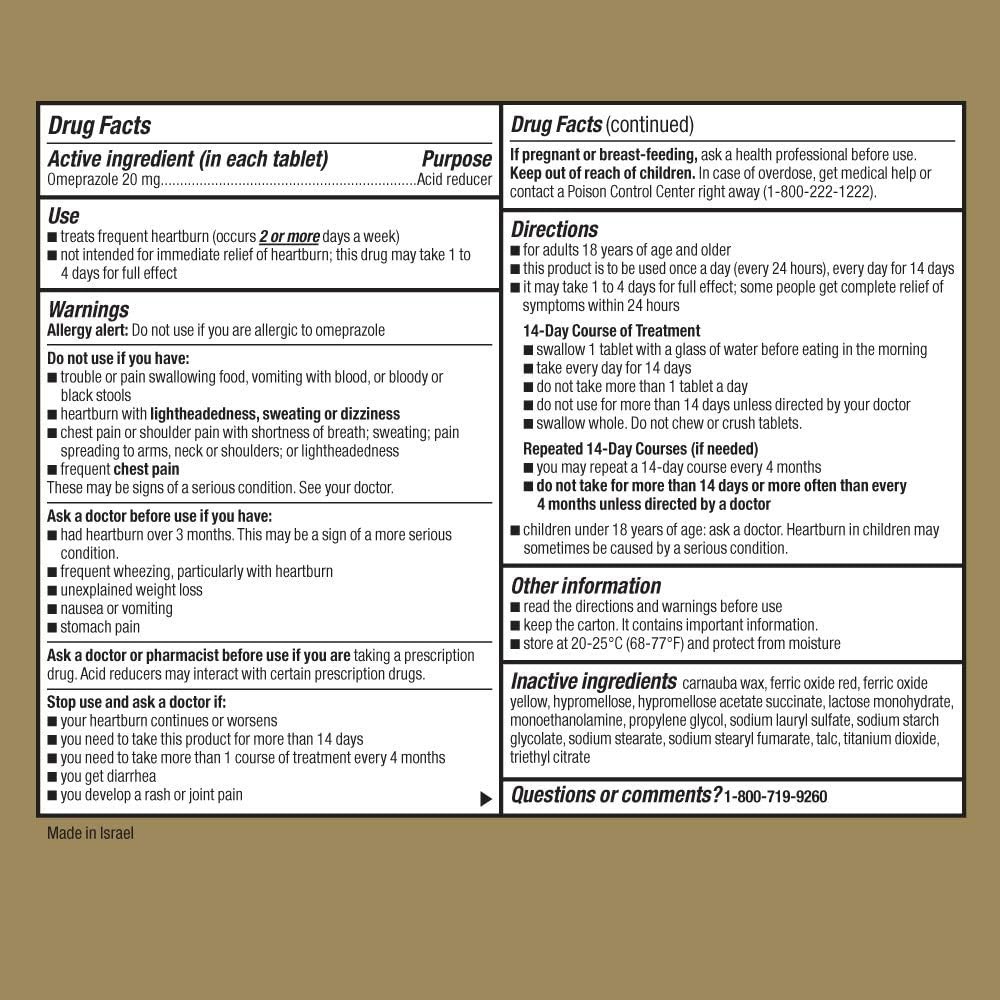 GoodSense Omeprazole Delayed Release Tablets 20 mg, 42 Piece Box, Exp 04/27