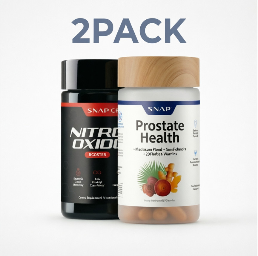 SNAP Nitric Oxide Booster & Prostate Health Bundle Saw Palmetto 180 Capsules
