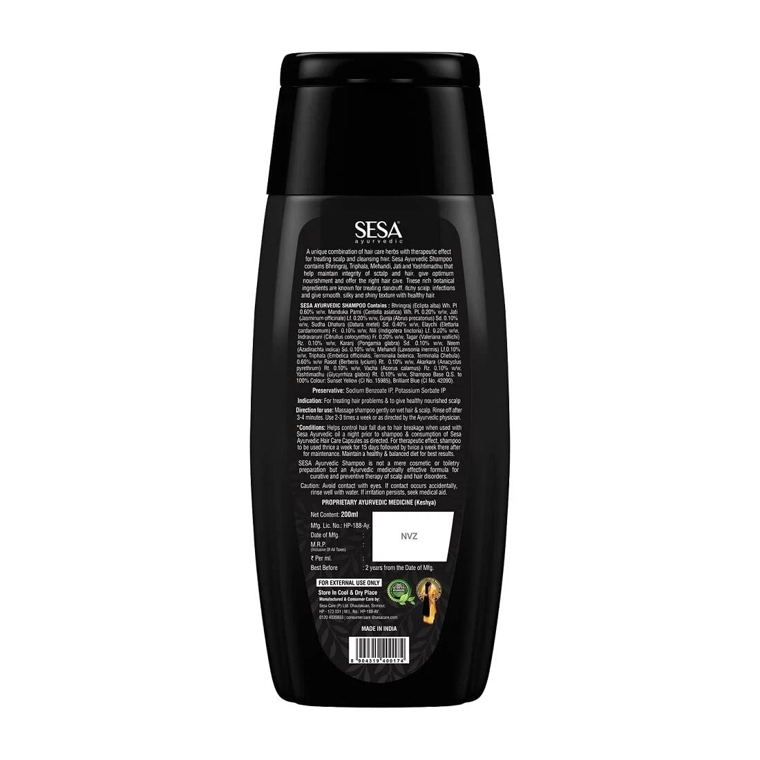 Sesa Ayurvedic Medicinal Shampoo for Hair Fall Control and Hair Growth/ 200ml