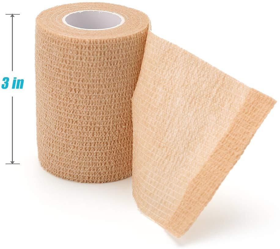 10/20 Rolls Stretch Bandage Wrap, 2/3/4 Inch x 5 Yards Cohesive Vet Tape Colors
