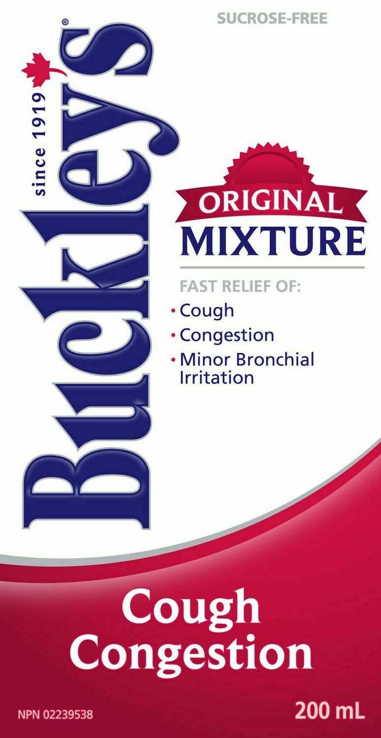 Buckley’s Original Mixture Cough & Congestion Syrup 200ml Large Size CANADA