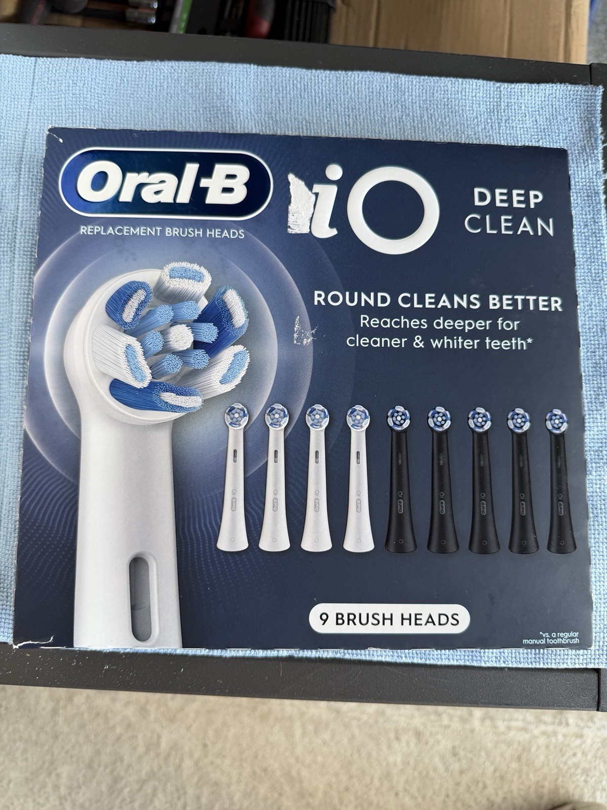 Oral-B iO Deep Clean Replacement Toothbrush Head, 9-count