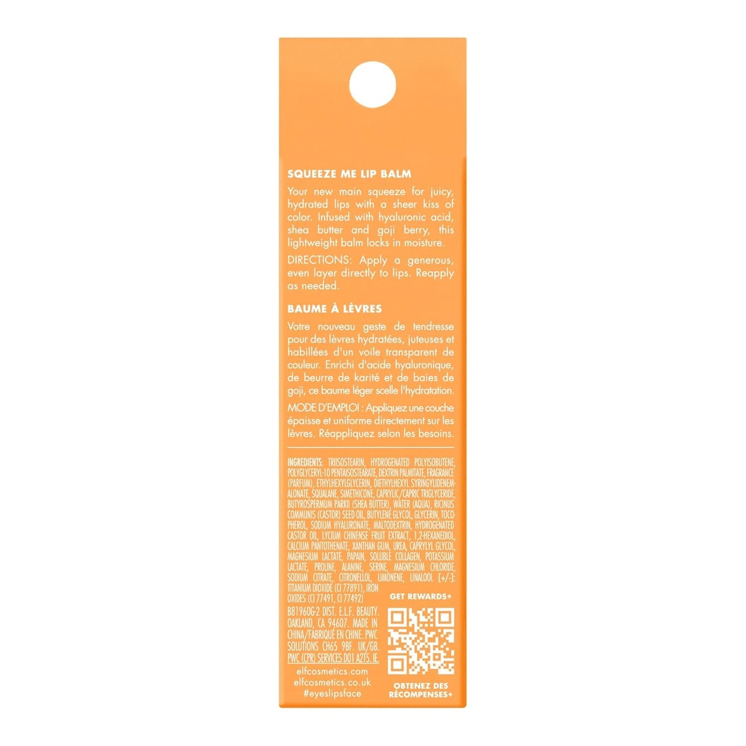 e.l.f. Squeeze Me Lip Balm, Moisturizing Lip Balm For A Sheer Tint Of Color, Inf