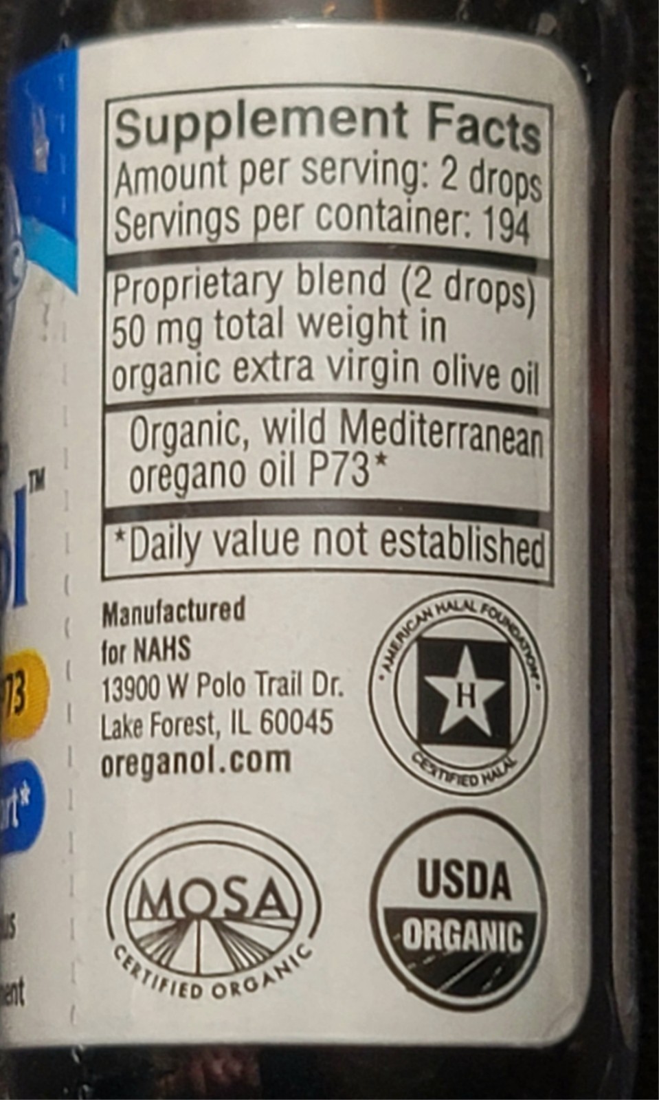 OREGANO OIL P73 PURE NORTH AMERICAN HERB SPICE MEDITERRANEAN IMMUNE EXP 02/2028