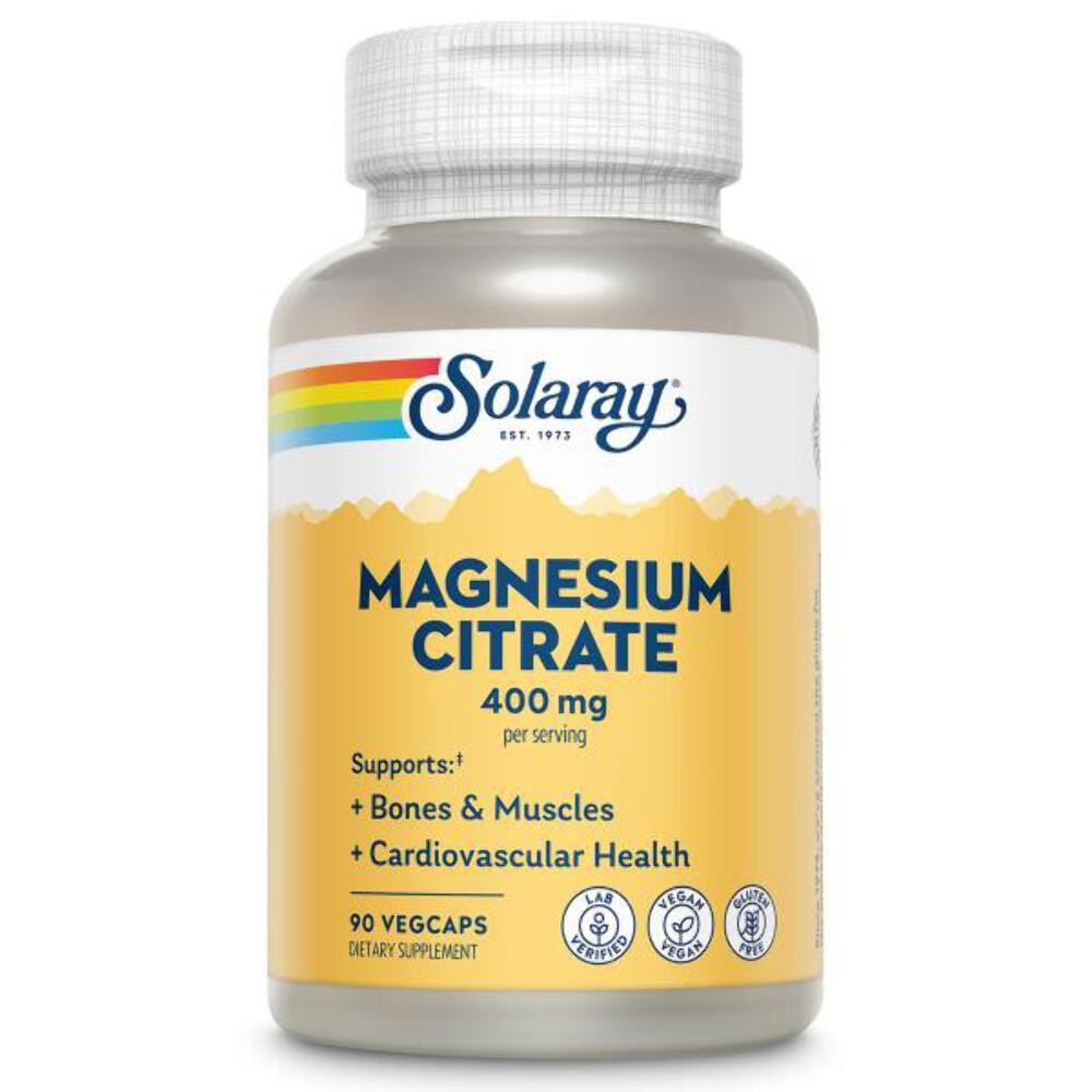 10/28+ SOLARAY Magnesium Citrate 400mg – Magnesium Supplement – Bone Health, Mus