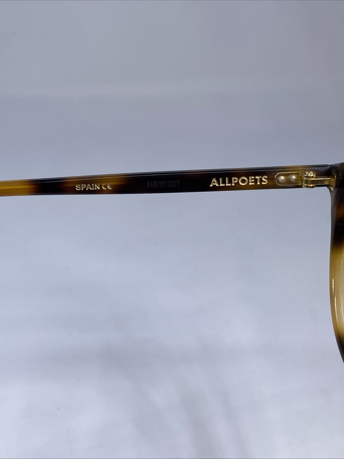 ALLPOETS “GIBBS-HV” Spain Brown Tortoise Eyeglasses Frame 48-19-145