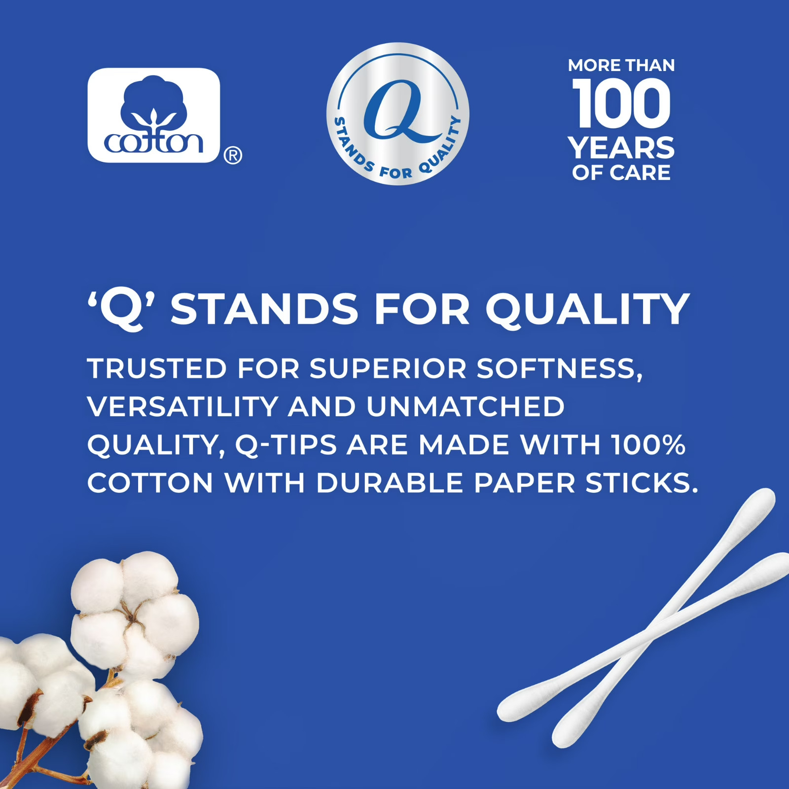 Q-tips Cotton Swabs, Original, For Home, First Aid and Beauty, 100% Cotton, 750