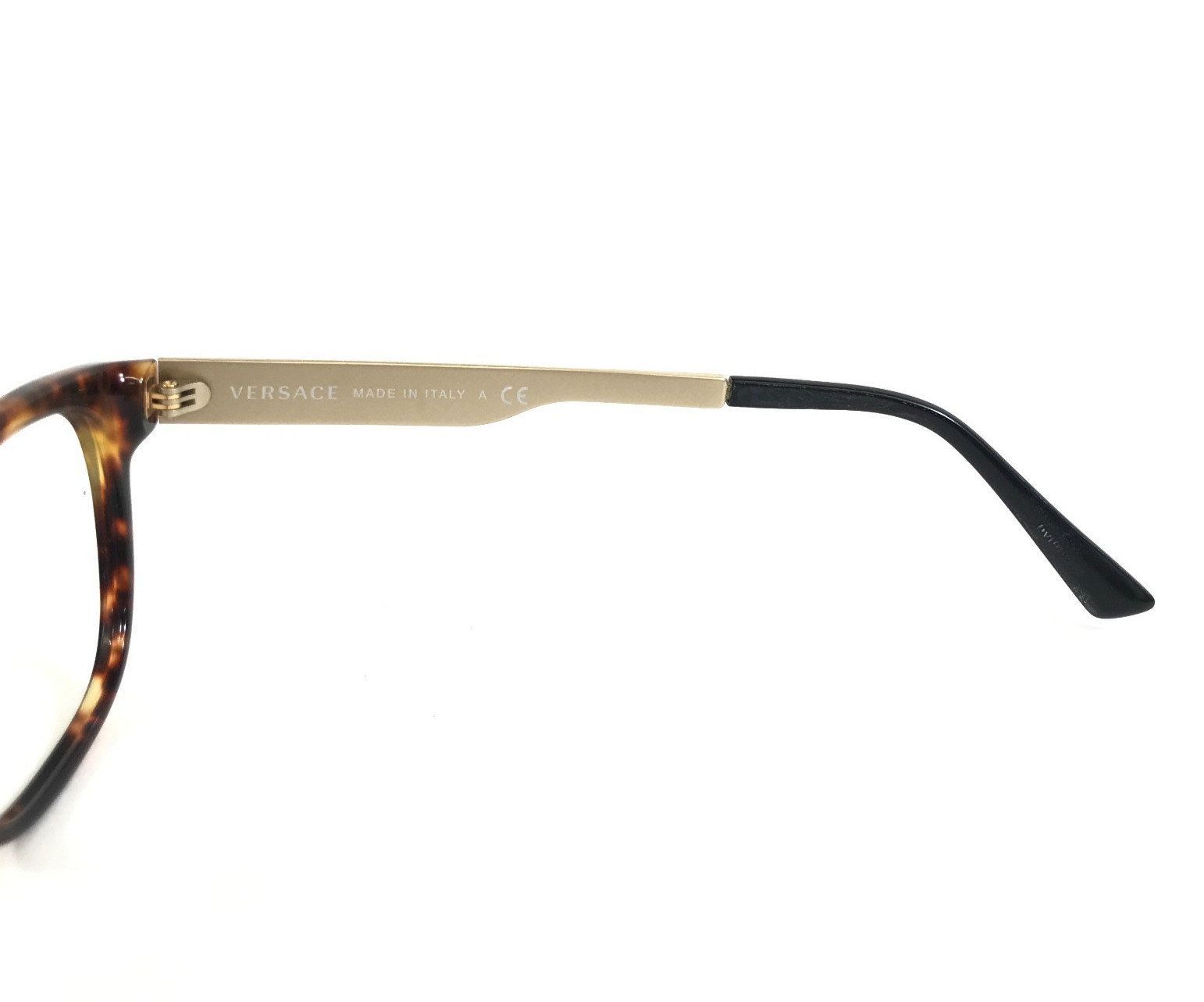 Versace Eyeglasses Frames MOD.3240 5208 Tortoise Gold Cat Eye Full Rim 52-16-140