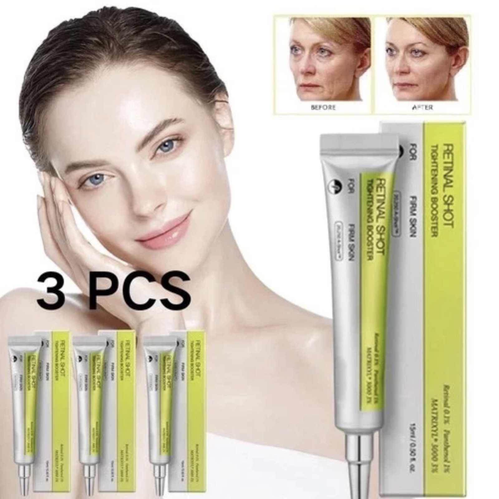 3 PACK LOT celimax The VITA-A Retinol Shot Tightening Booster 15ml ANTI AGING