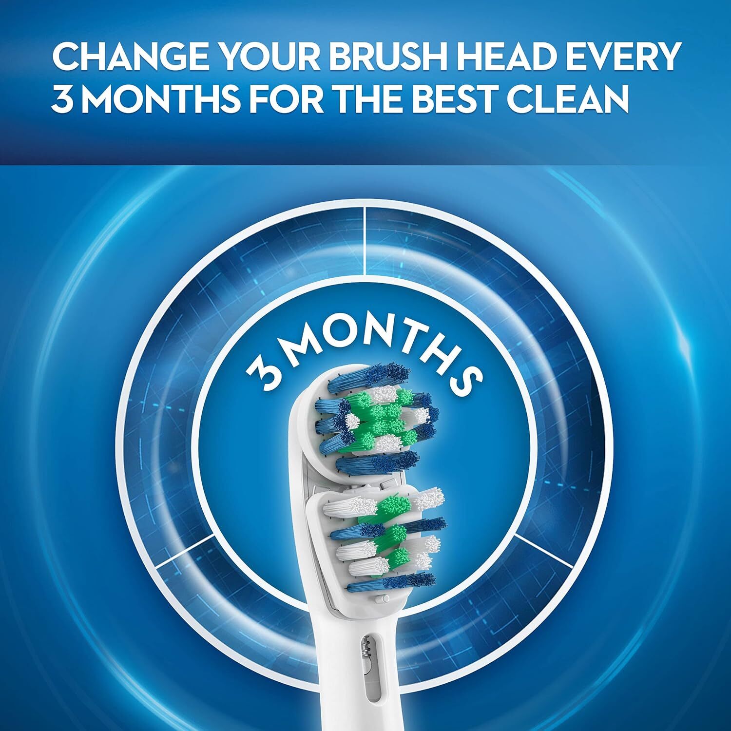 3 pairs of 3 countOral-B Dual Clean Electric Toothbrush Replacement Brush Heads,