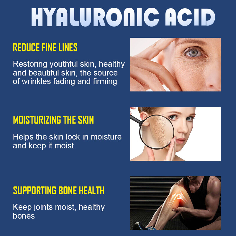 Hyaluronic Acid 850mg 4X 120 Capsules Vitamin C 30 mg For Joint and Skin Health