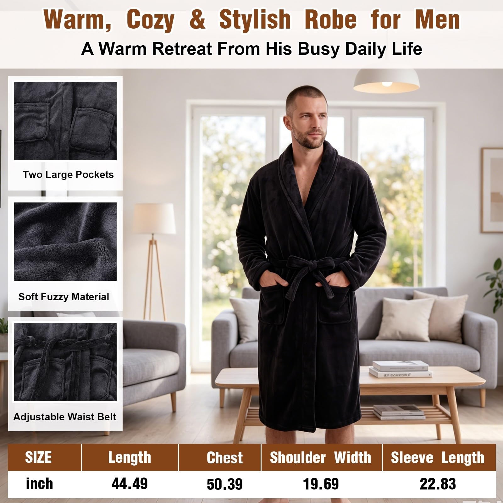 11 Pcs Retirement Gift Set for Men 2026 – Bathrobe, Candle, Socks, Grooming Kit