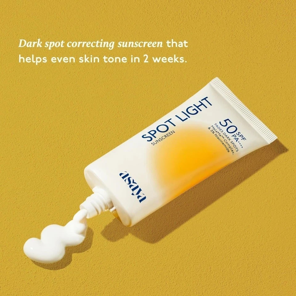 ASAYA Spot Light Depigmenting Sunscreen SPF50 Sunscreen All Skin Types 50 g