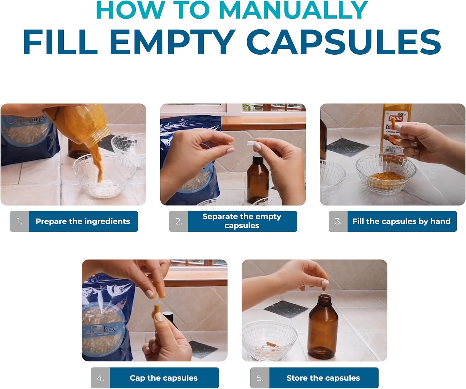 Size 0 Clear Empty Gelatin Capsules 10000 Count Kosher Halal Pure Pill Capsule