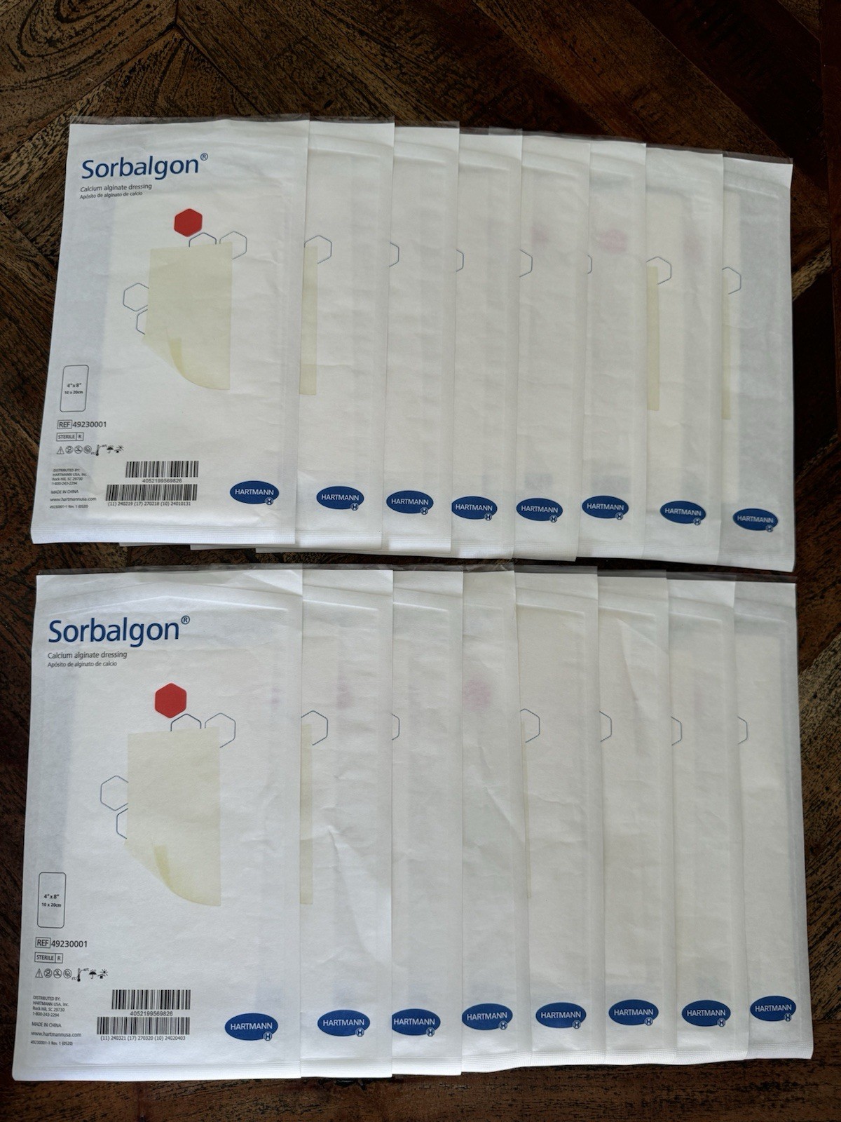 Sorbalgon Calcium Alginate Dressing 4 X 8 Inch – 16 Pcs Exp 2/18/2027