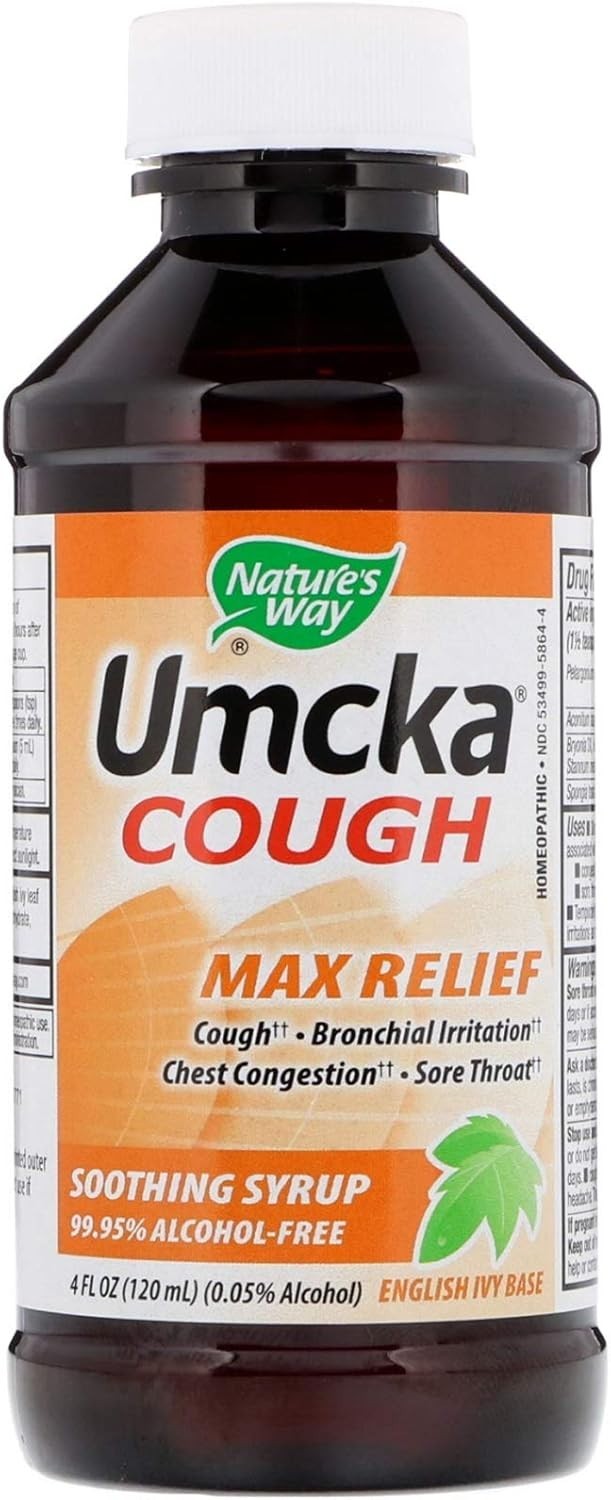 Umcka Cough Relief Syrup, Chest Congestion, Sore Throat, Cough, Hoarseness, P…