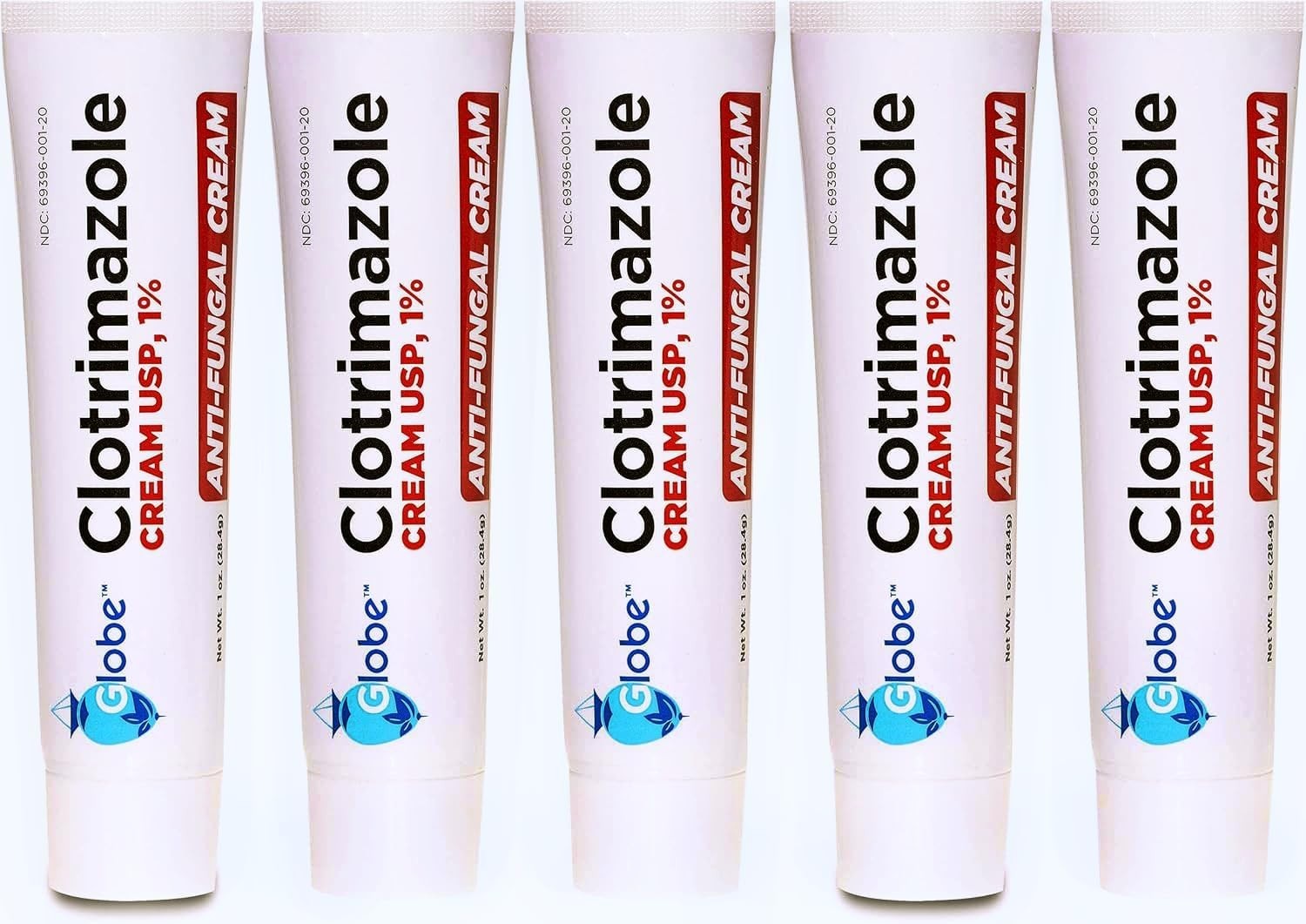 5Pack Anti-Fungal Cream Cure Athletes Foot, Jock Itch, Compare to Lotrimin AF 1%