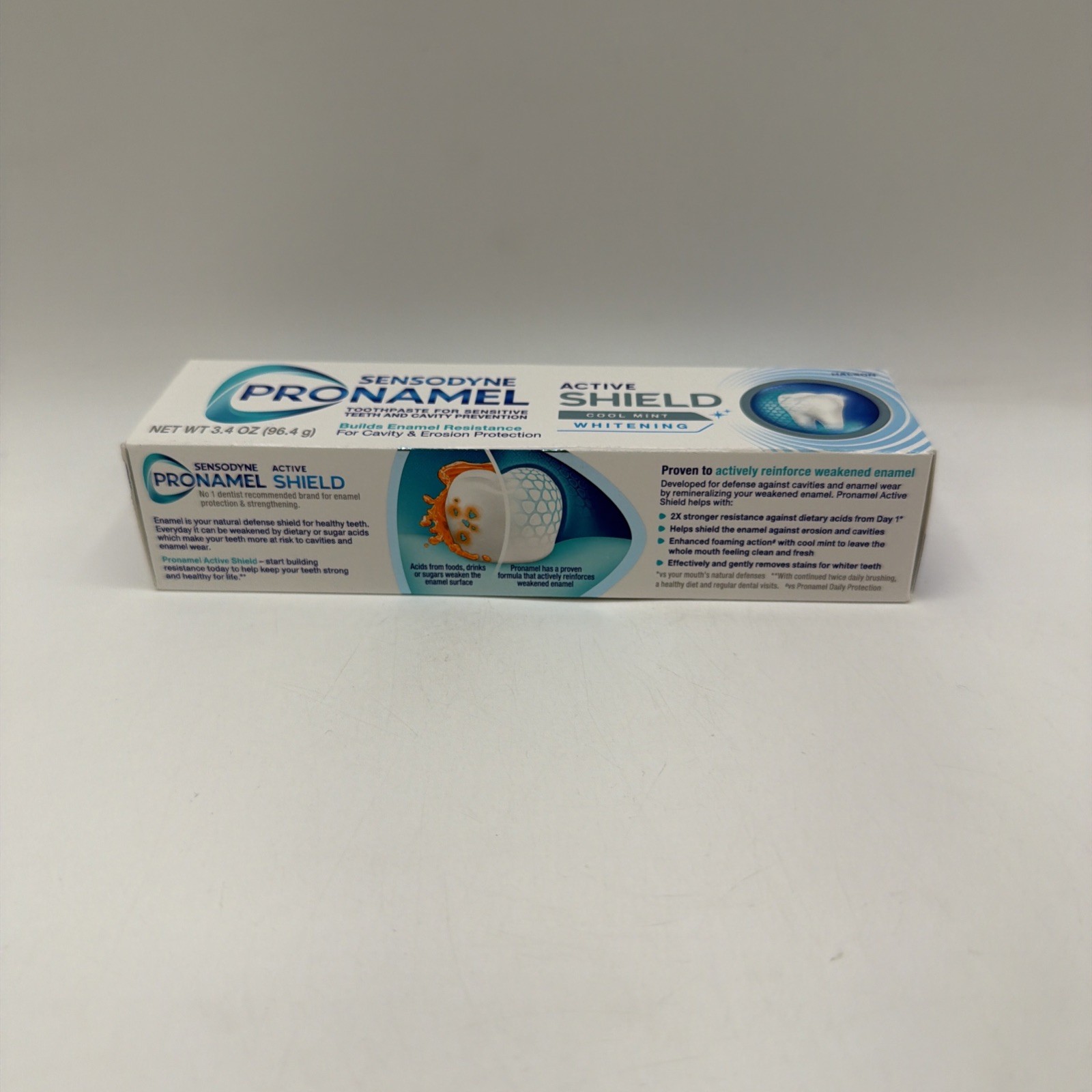 Sensodyne ProNamel Toothpaste Active Shield Cool Mint Whitening 3.4oz 1 Pack