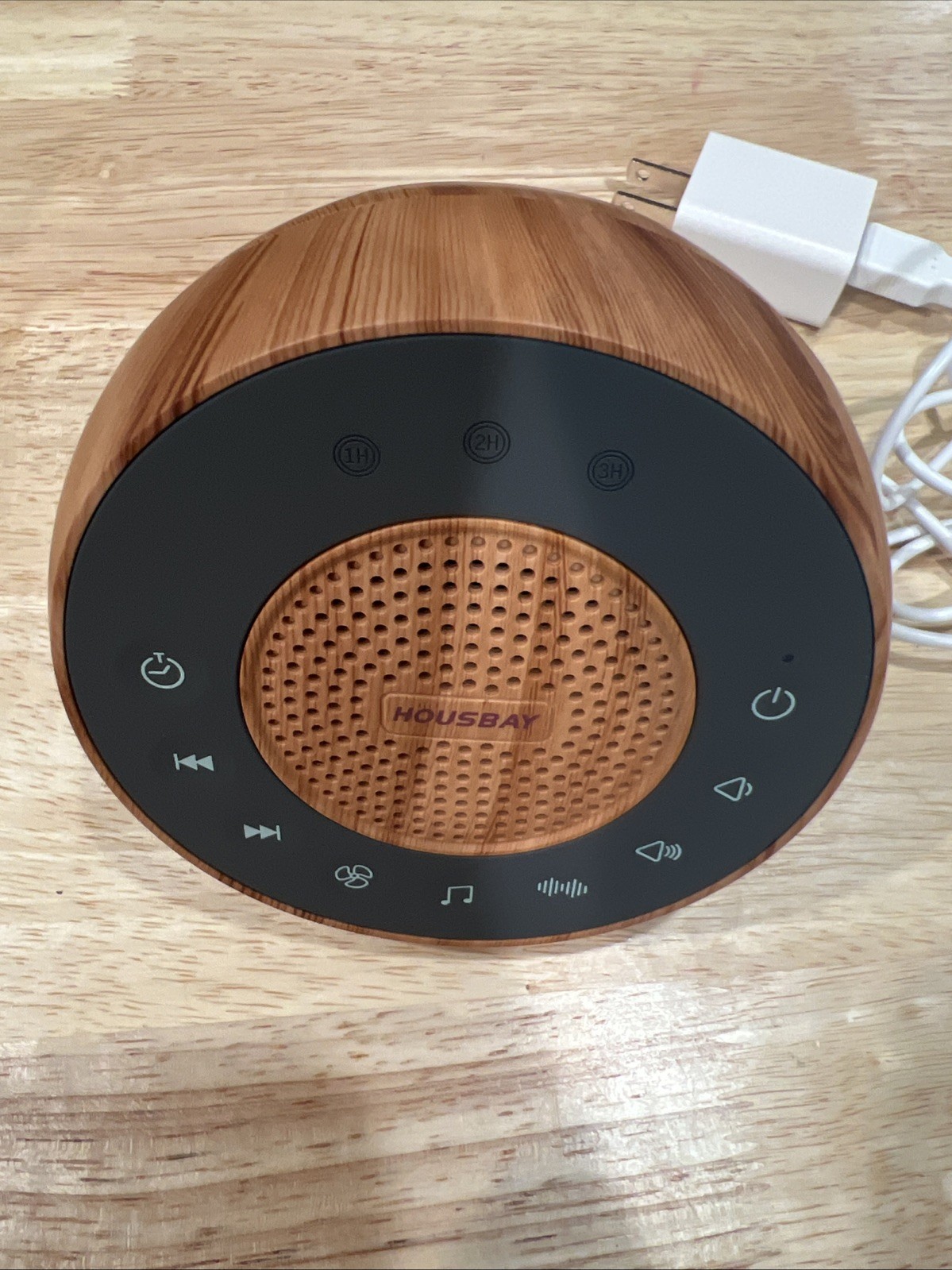New Housbay Yes White Noise Sound Machine Woodgrain