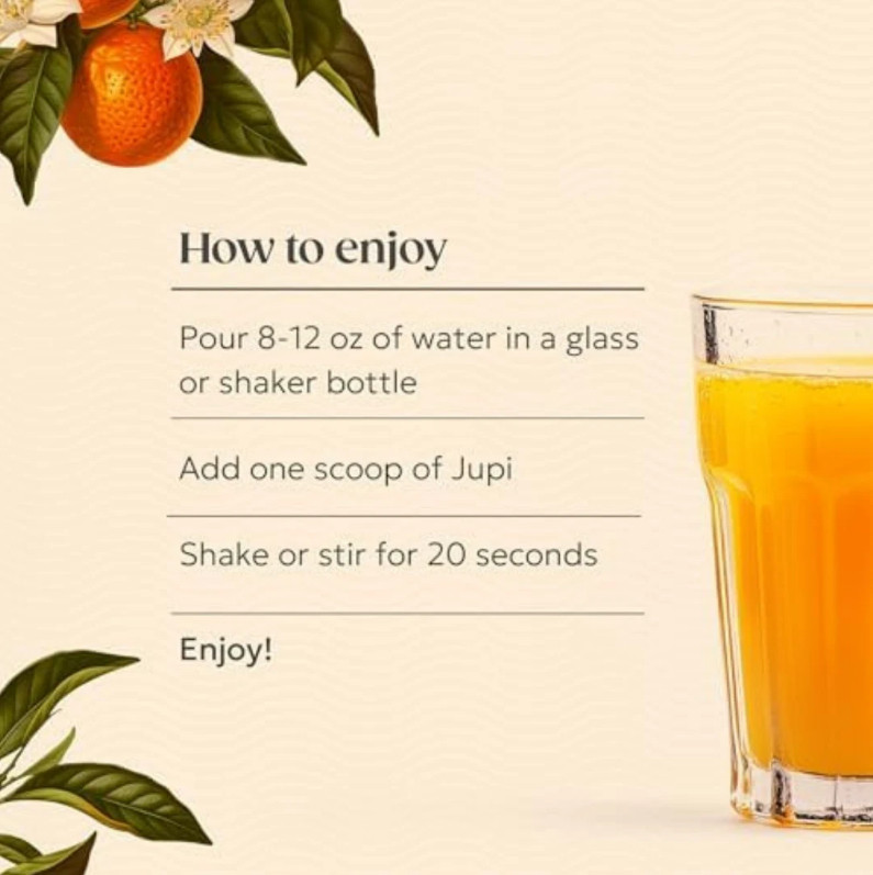 Jupi Hydration & Wellness Powder – Turmeric & Ginger shots, Vitamin C Supplement