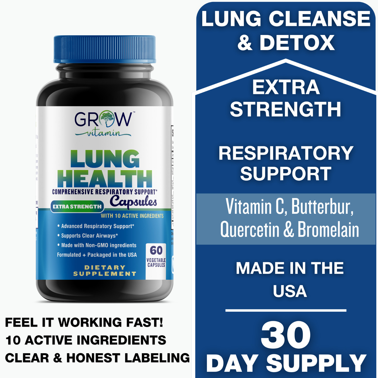 White Lung – Lung Cleanse & Detox.Support Clear Lungs a Healthy Lungs Supplement