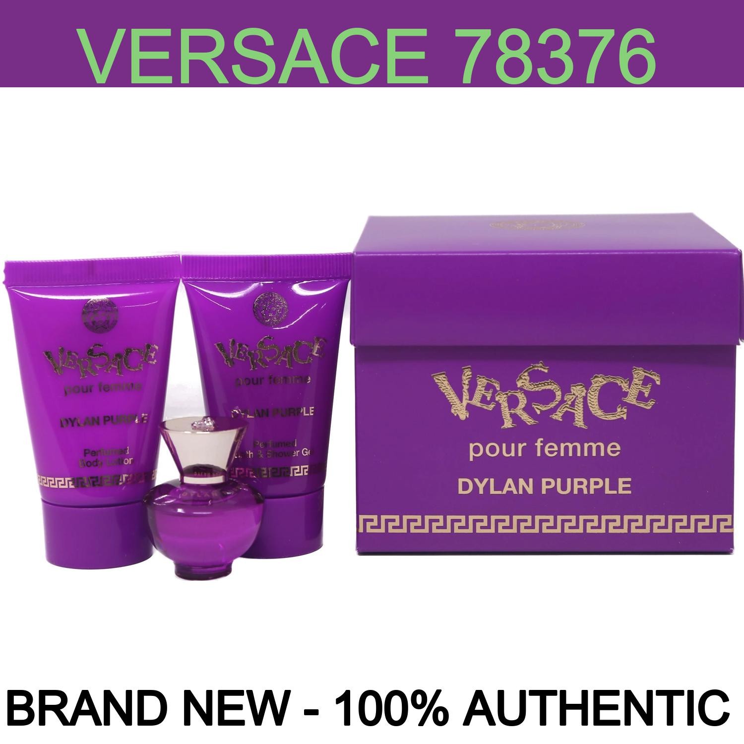 Brand New Versace Dylan Purple Miniature Gift Set for Women – 3 Pieces