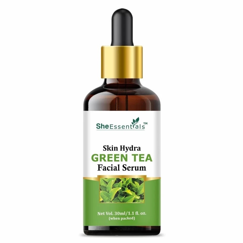 She Essentials Green Tea Facial Serum For All Skin Types 30ml