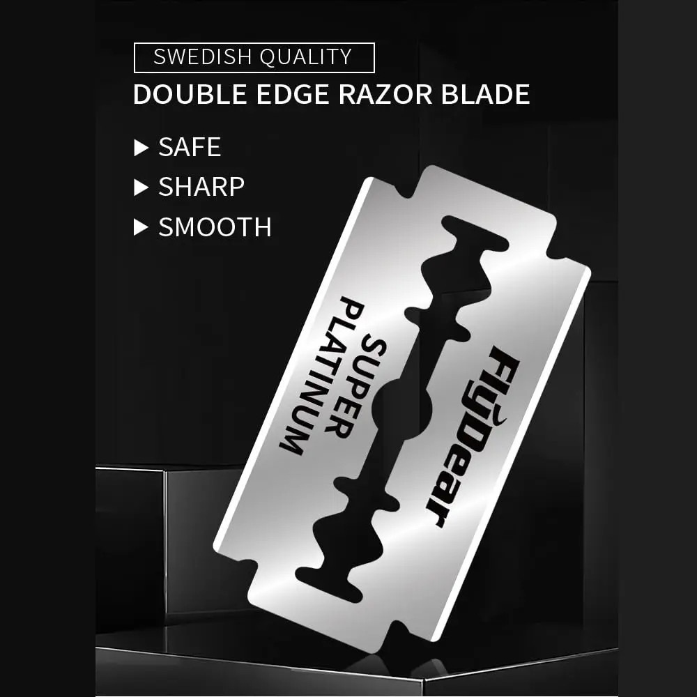 Stainless Steel Double Edge Razor Blade Barber Hairdressing Tool Set